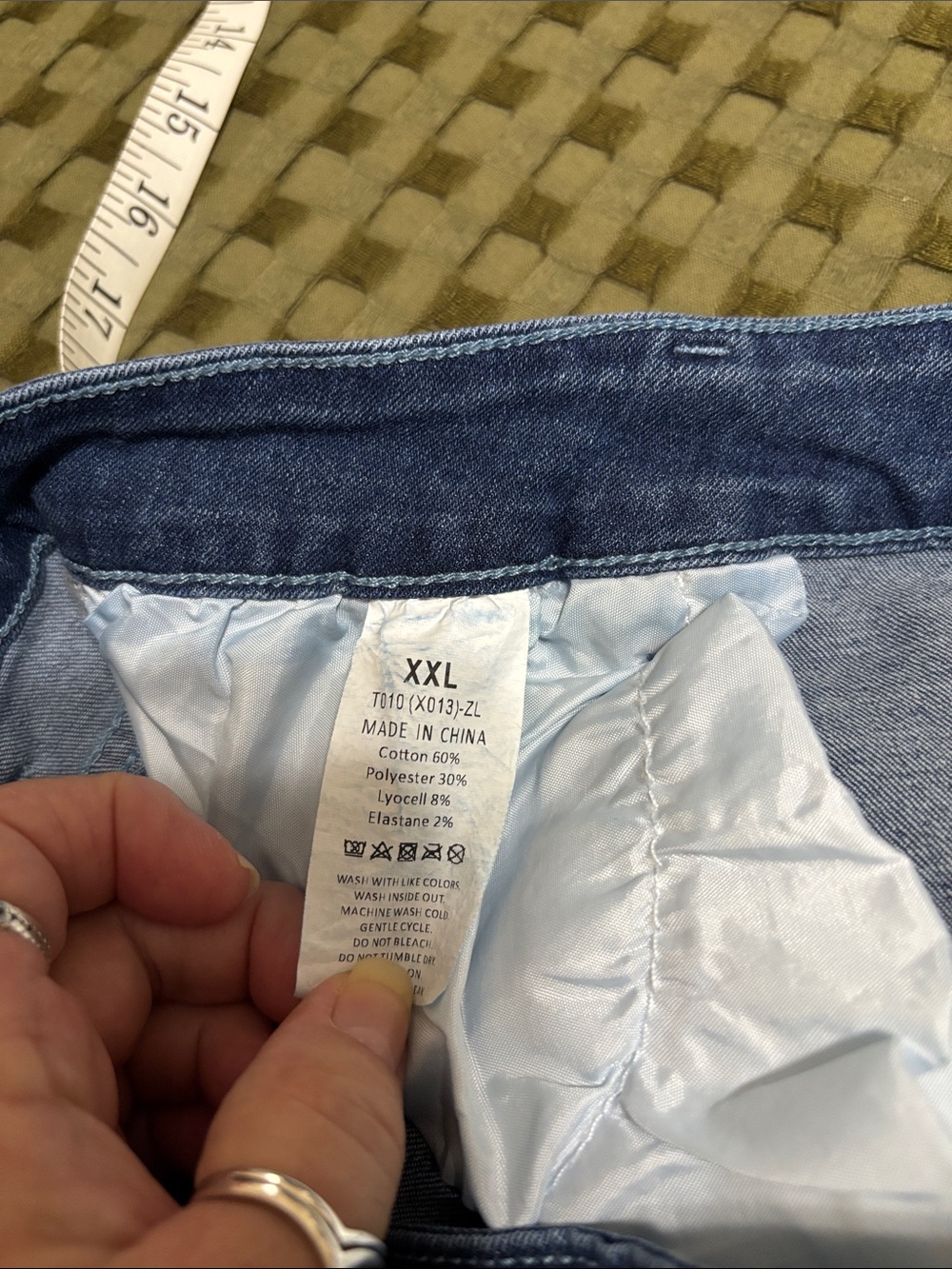 Dark Wash Denim Bermuda Shorts - Picture 7 of 7